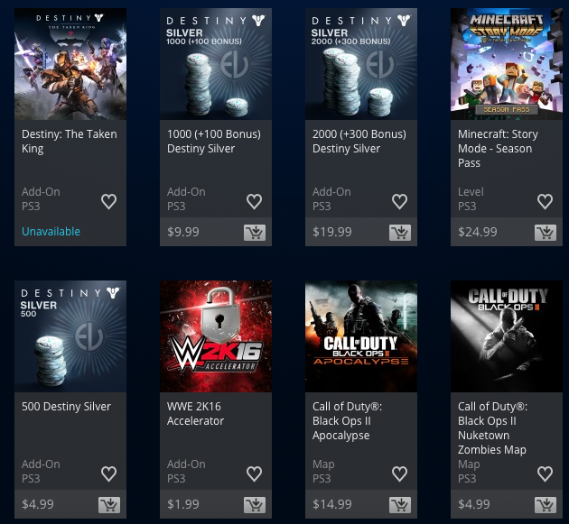 destiny silver psn store playstation microtransactions